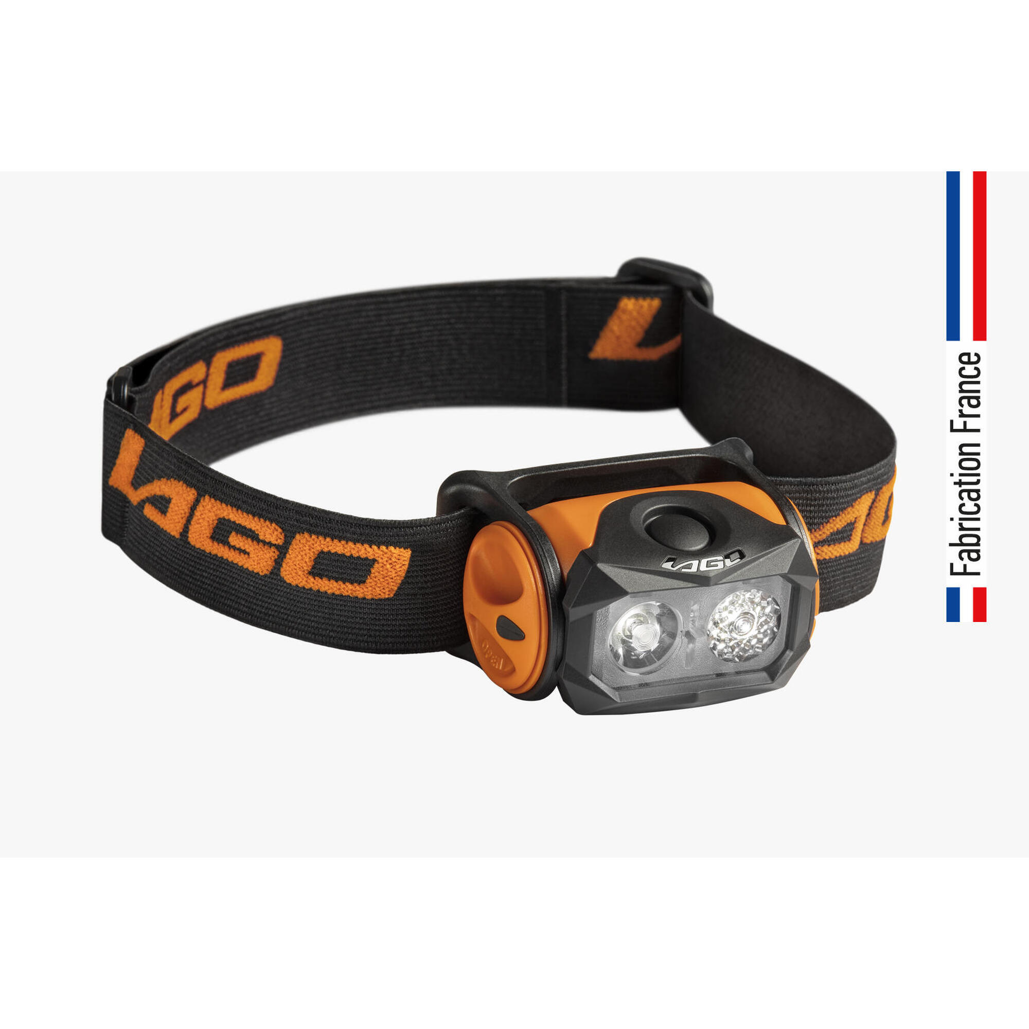 Lago - Lampe Frontale Bxr2.1 – Camping, Trekking, Bricolage – Fabrication France - Lampe Frontale - Noir|orange - Taille Unique - Decathlon