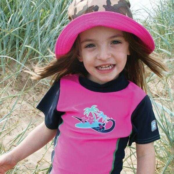 Kids' Sun Protection Bucket Hat - Camo Pink