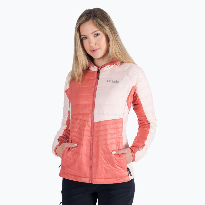 Chaqueta down femenina columbia platinum pico encapuchado