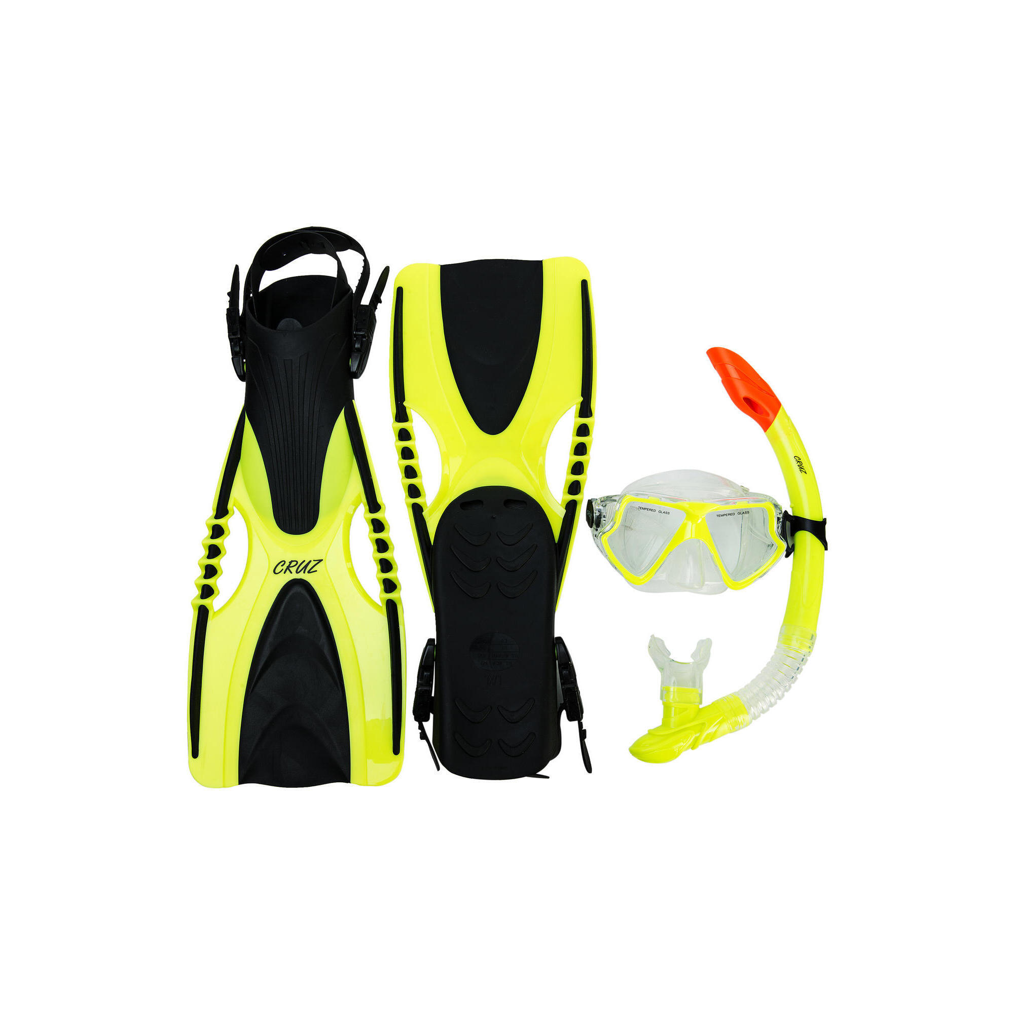 Cruz - Kit De Plongée Hani Faru - Tuba - Jaune|noir - 44 L - Decathlon