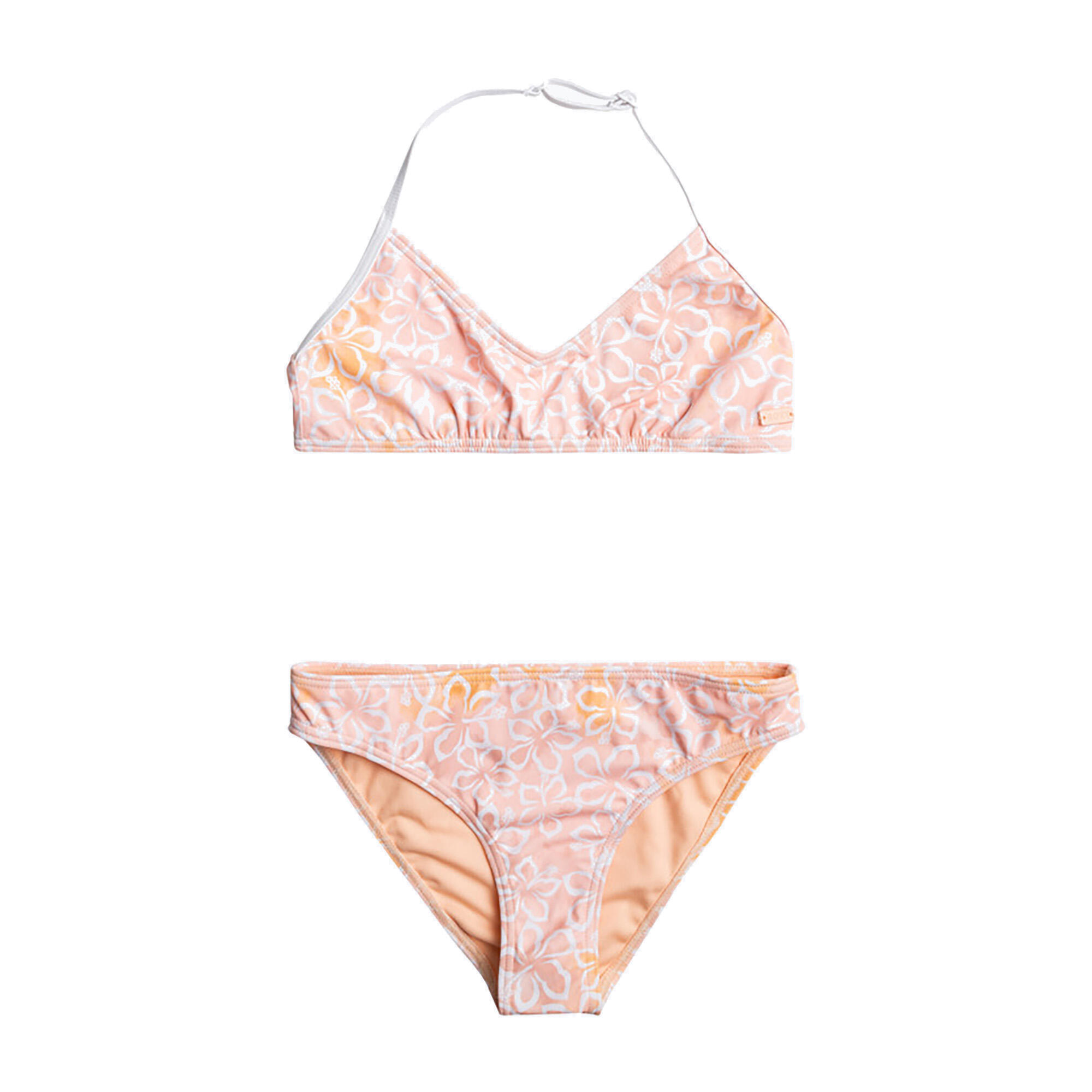 Maiô infantil roxy joyful ride tri de duas peças