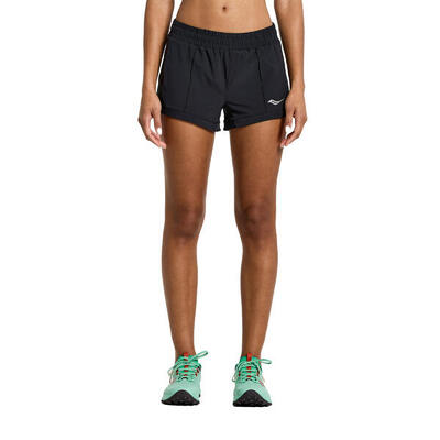 Saucony outpace 2,5" split short hardloopshort voor dames
