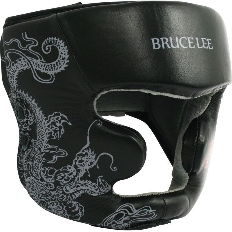 Bruce Lee Boxing Deluxe Head Guard Kopfschutz Schwarz L