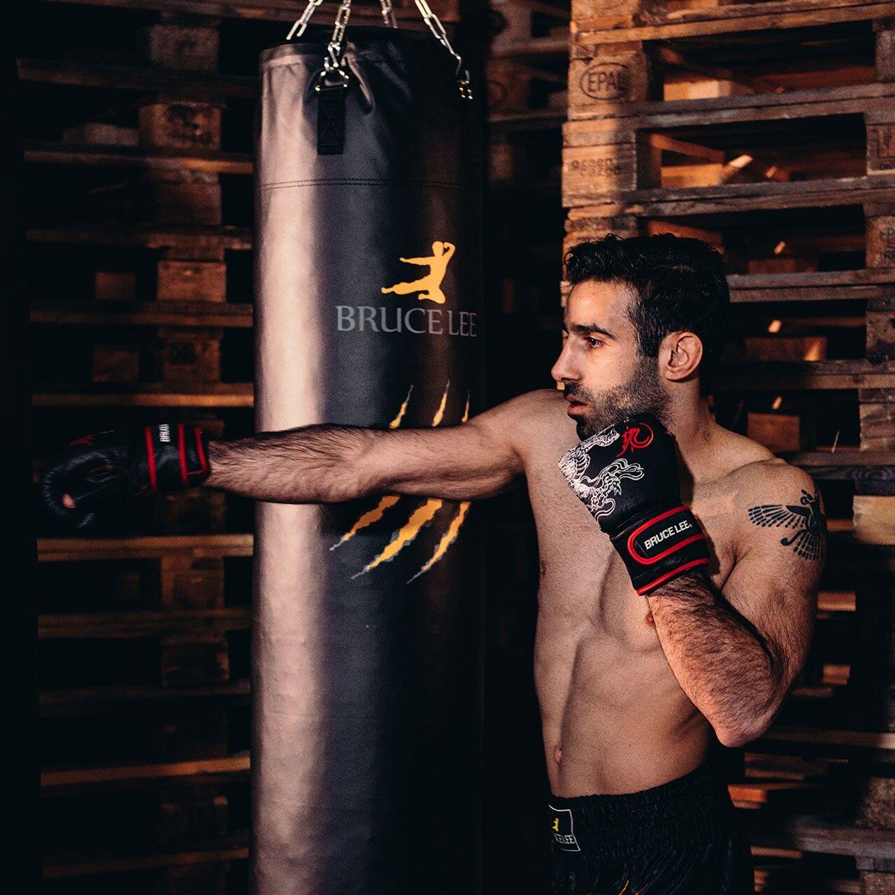 Bruce Lee Deluxe Bag & Sparring Gloves Bag and sparring gloves