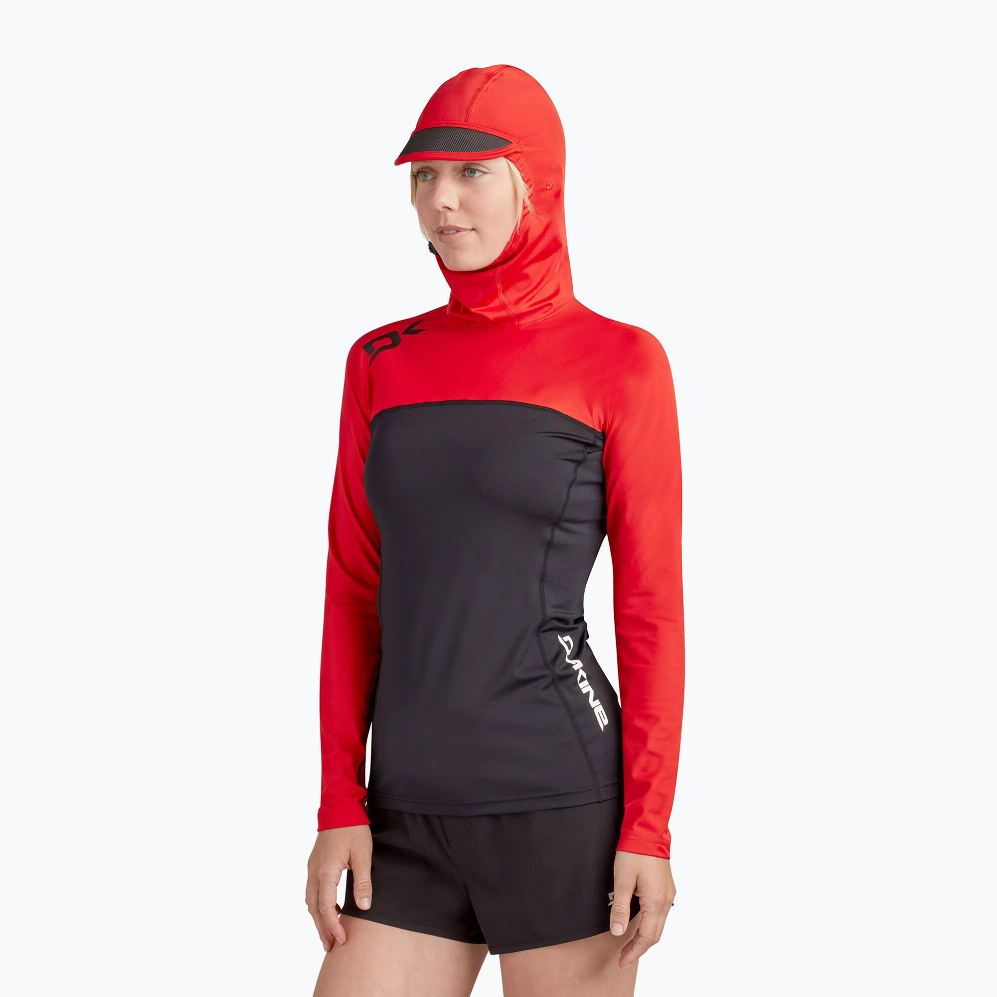 WOWENY Uv-shirt voor dames, zwemshirt met 3/4 mouw, Rashguard met 1/4 rits, UPF 50 , uv-bescherming, sneldrogend, zwemshirt voor watersport, surfen en strand, blauw (pauw), M