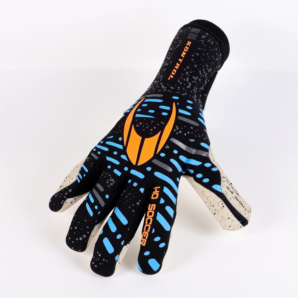 HO Soccer Kontrol Pro Hybrid Aqua Junior Goalkeeper Gloves 5/7