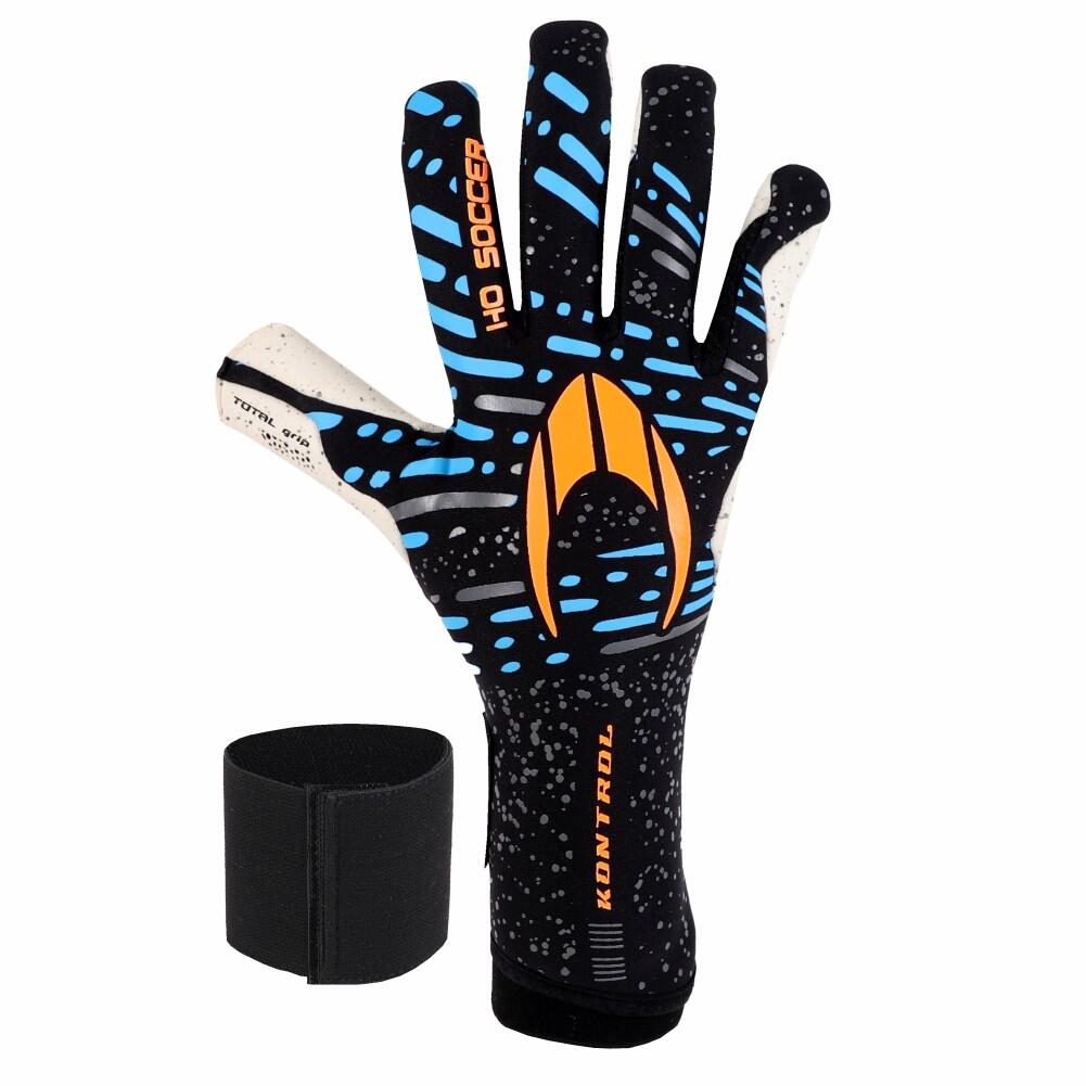 HO Soccer Kontrol Pro Hybrid Aqua Junior Goalkeeper Gloves 6/7