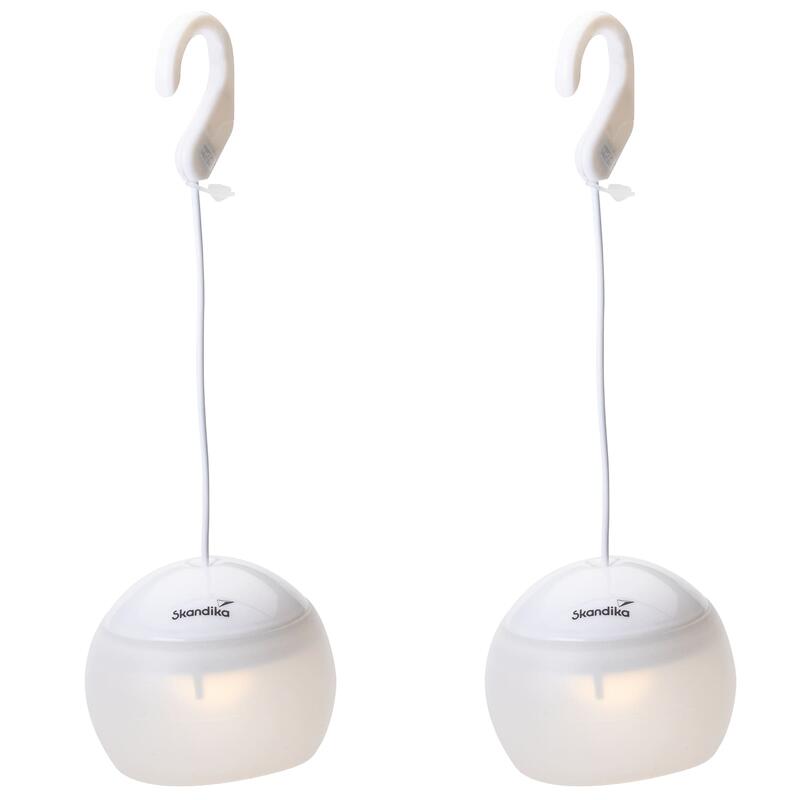 2 x Campinglamp LED Tufjord - 3 verlichtingsstanden - oplaadbaar - Nachtlampje