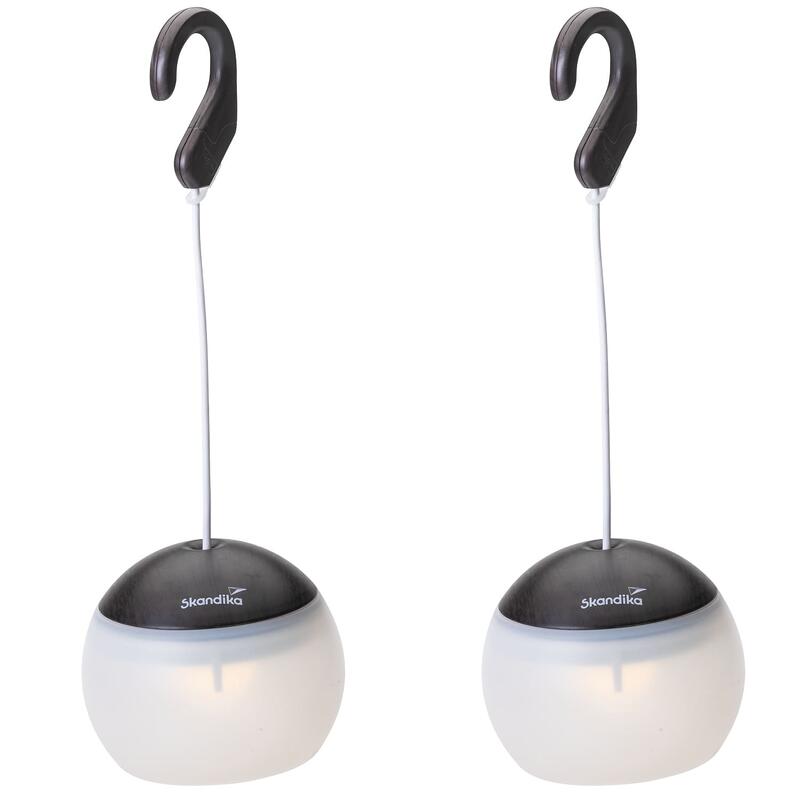 2 x Campinglamp LED Tufjord - 3 verlichtingsstanden - oplaadbaar - Nachtlampje