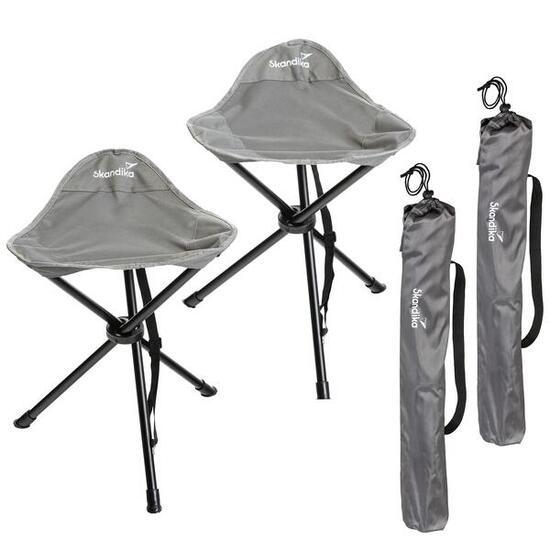 Set di 2 Sgabello treppiede pieghevole - Tomperi - peso utente 100 kg - leggero