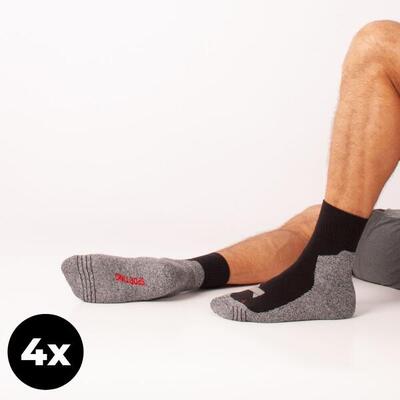 Halfhoge sportsokken met coolmax – black – 35-38