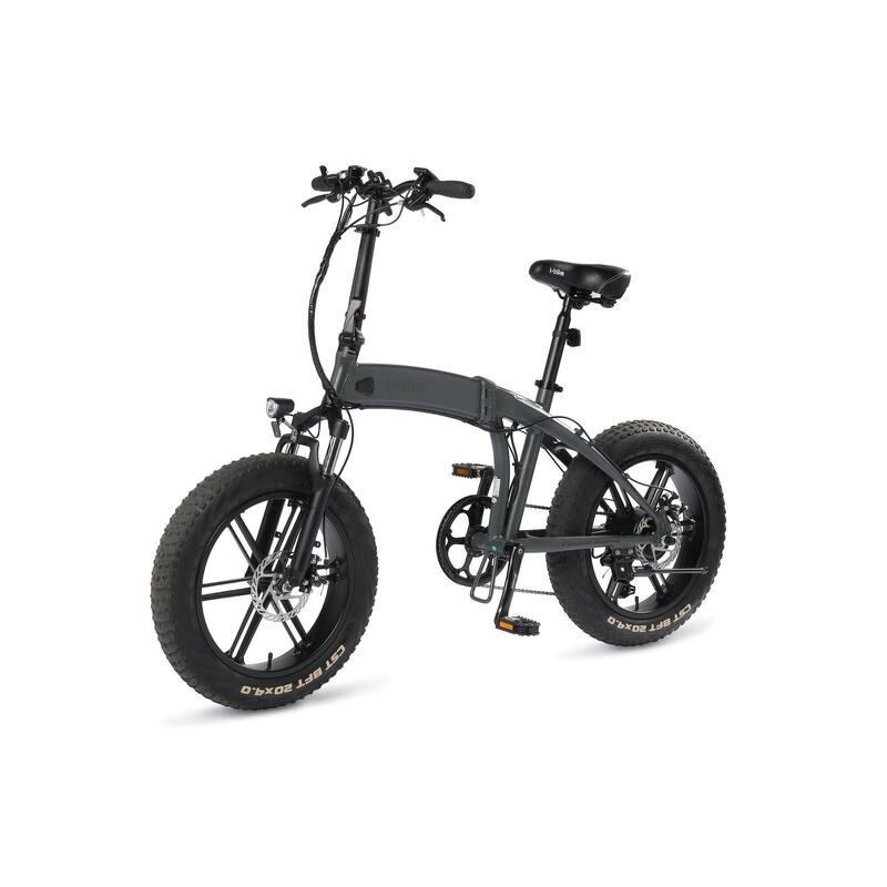 Rower elektryczny I-bike składany fatbike czarny rama 17 cali