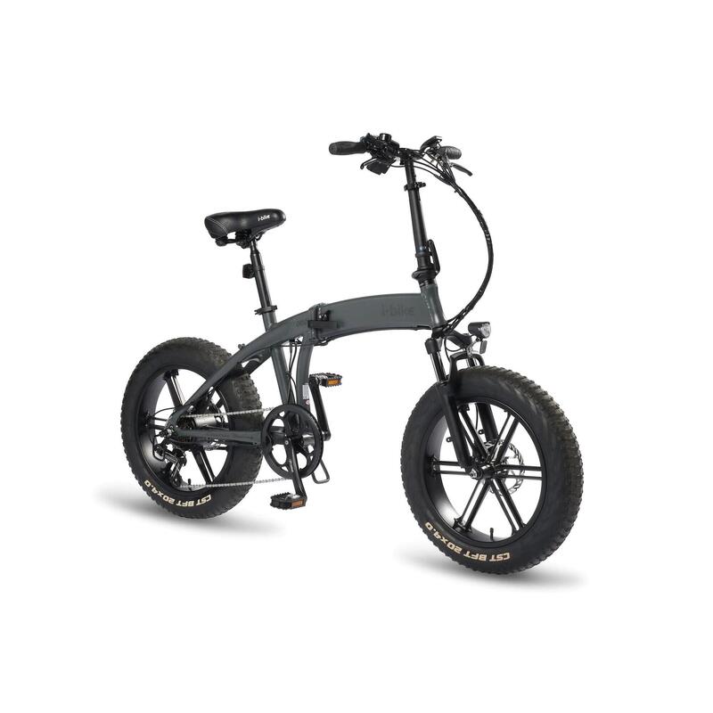 Rower elektryczny I-bike składany fatbike czarny rama 17 cali