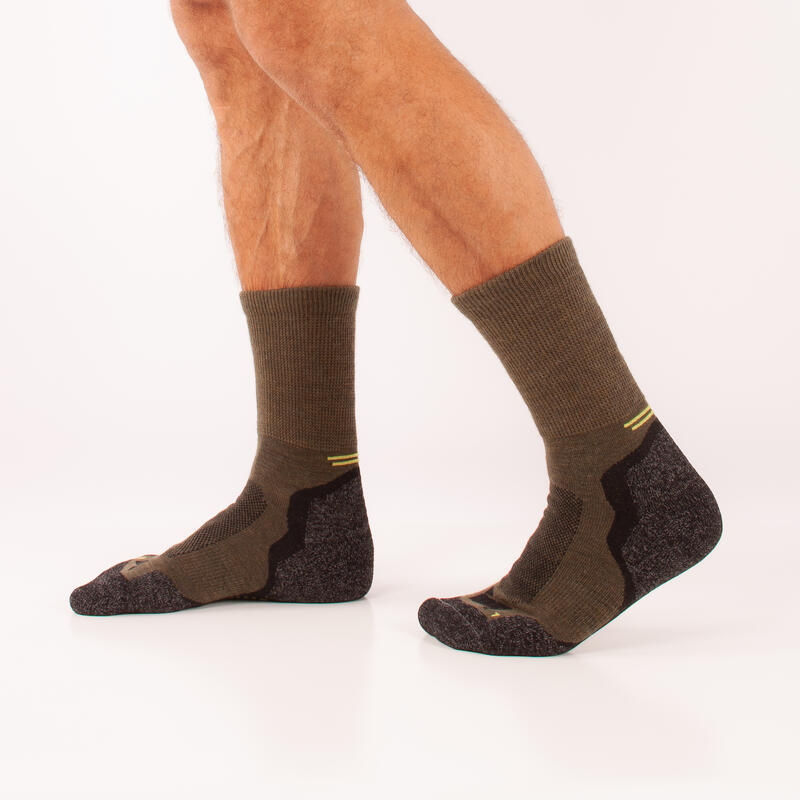 Xtreme Wandern Socken Merinowolle 2er-Pack Multi Grün