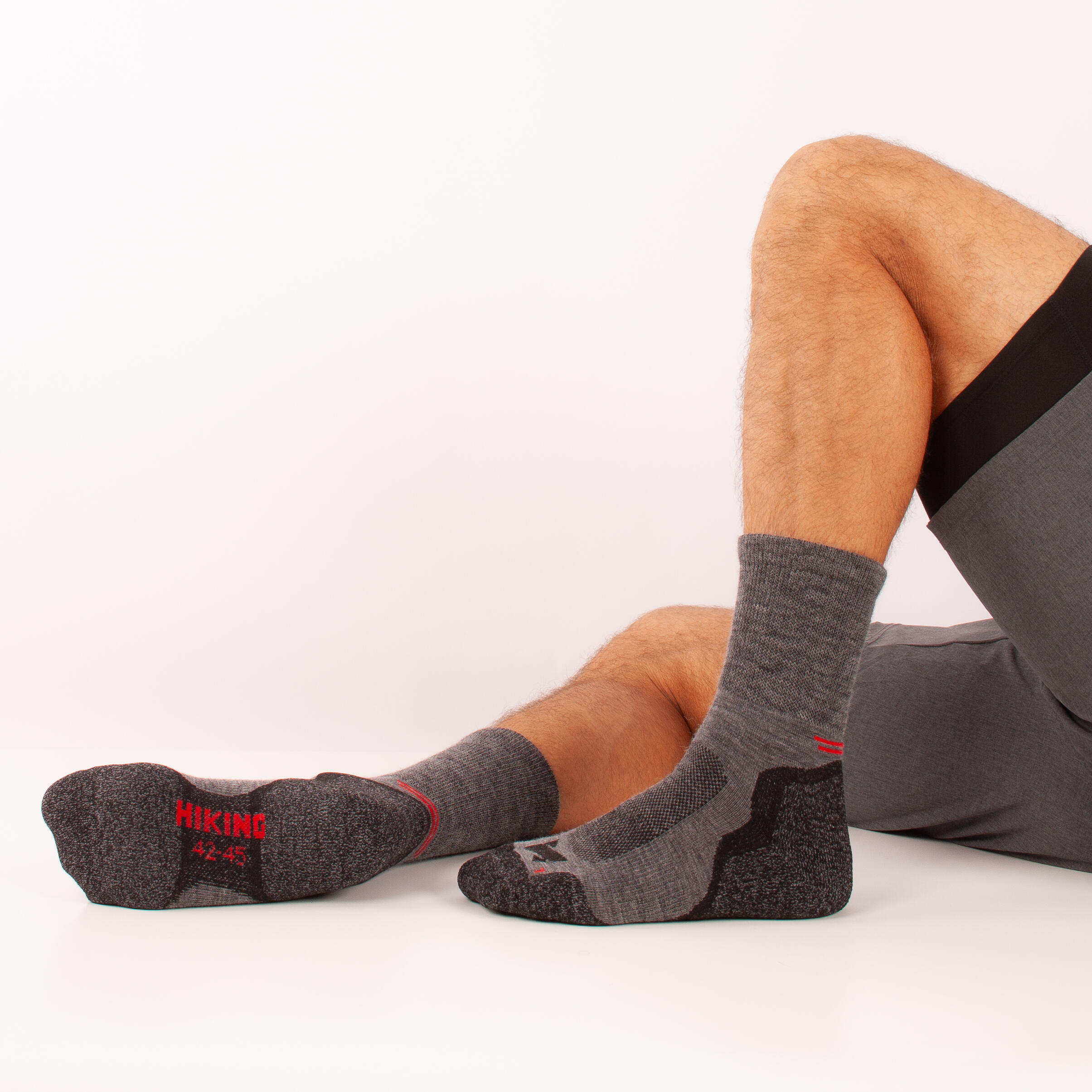 Xtreme - Chaussettes De Randonnée Xtreme Laine Mérinos 2 Paires Multi Anthracite - Chaussettes - Gris|marron - 45/47 - Decathlon