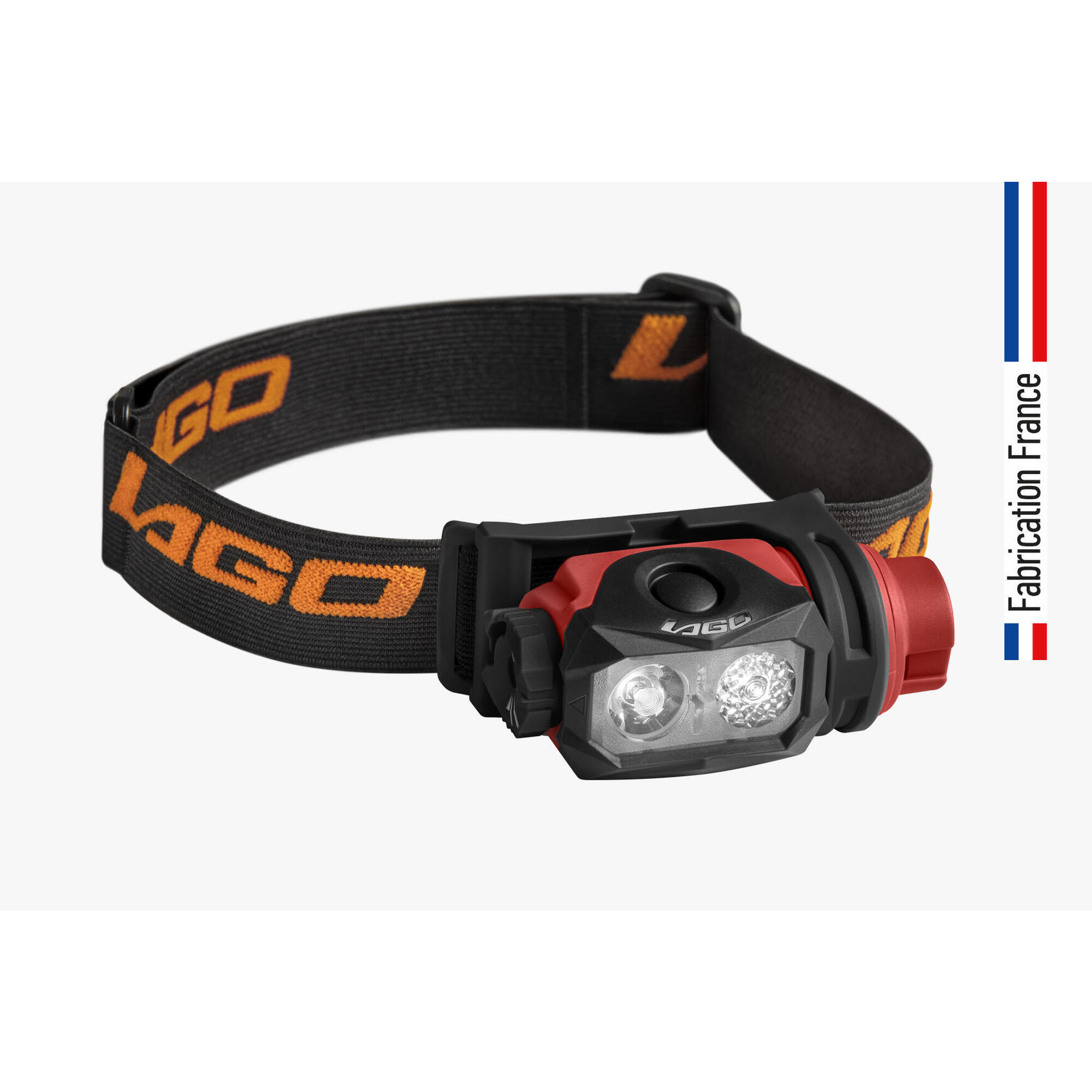 Lago - Lampe Frontale Rechargeable Ixo2.1 – Trail Course Randonnée – Fabrication France - Lampe Frontale - Noir|rouge - Taille Unique - Decathlon