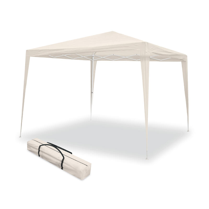 Tonnelle pliable California 3x3m, beige, jardin, plage, campagne et terrasse