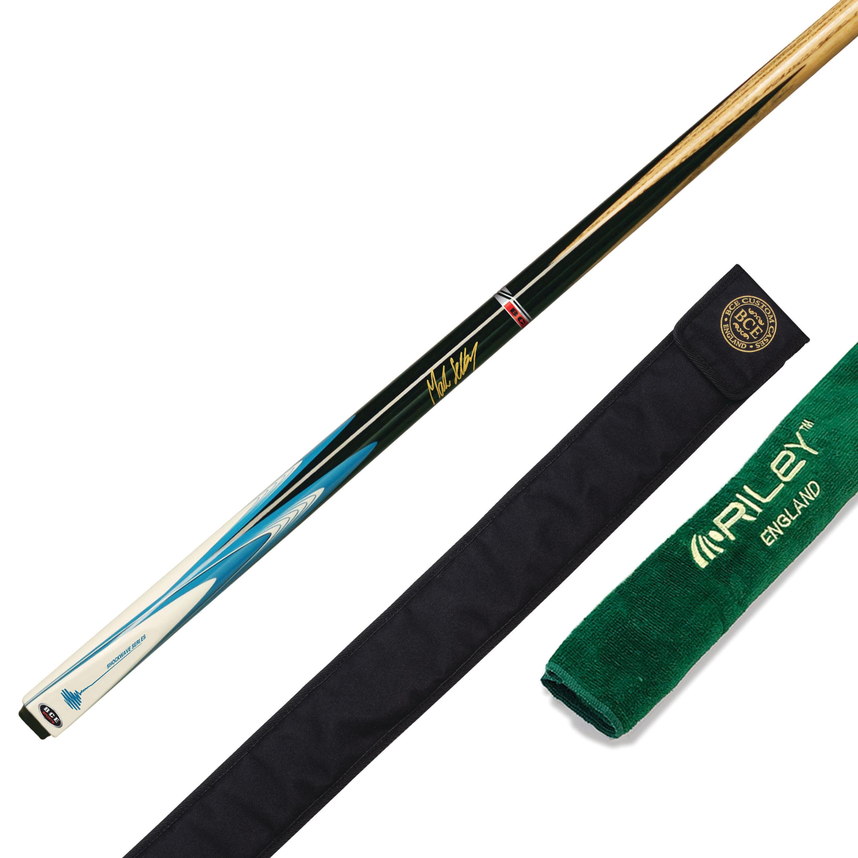 BCE 2 Piece Ash Shockwave Mark Selby Snooker/ Pool Cue with Classic Case 1/4