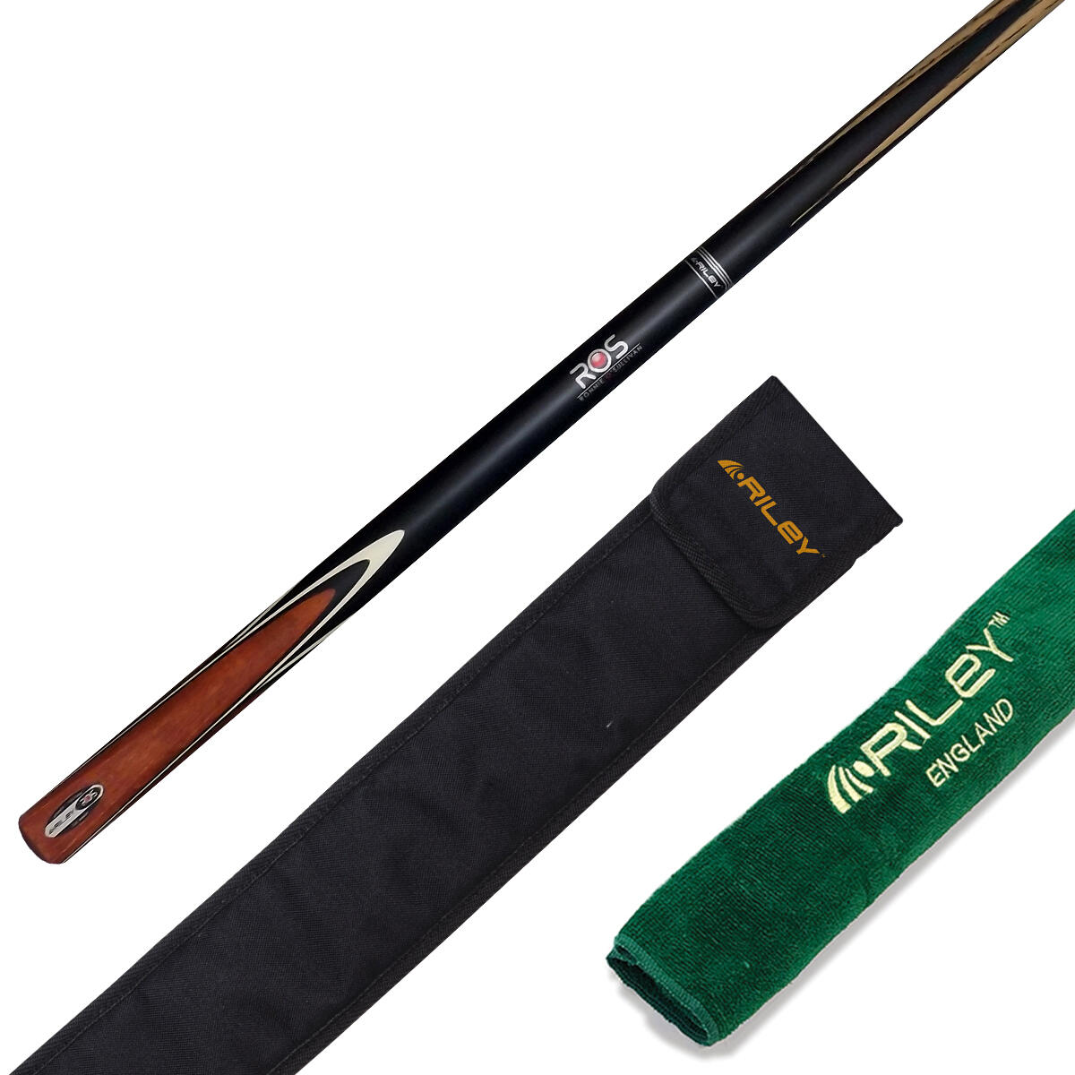 Riley Ronnie O'Sullivan 2 Piece Ash Snooker Cue and Soft Case 1/4