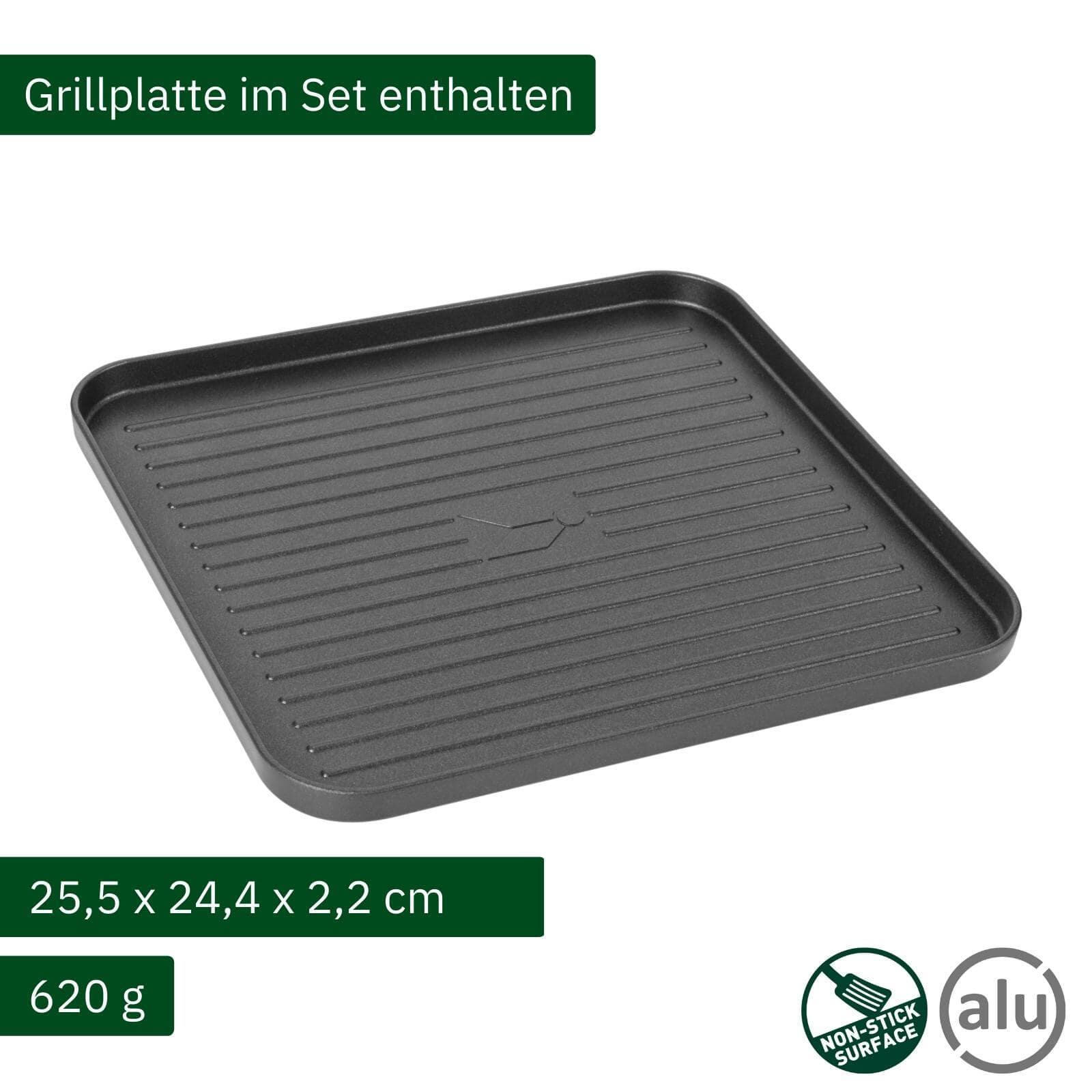 Einflammiger Gaskocher 2,2 kW, Zündsicherung, DEVIL SD Kocher mit Grillplatte 6/7