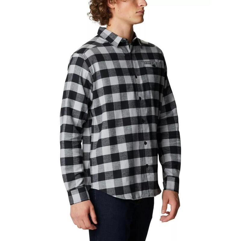 Langarmhemd Cornell Woods Flannel Long Sleeve Shirt Herren - grau