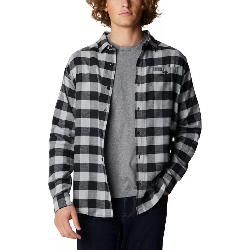 Langarmhemd Cornell Woods Flannel Long Sleeve Shirt Herren - grau