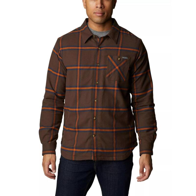 Langarmhemd Cornell Woods Fleece Lined Flannel Herren - braun