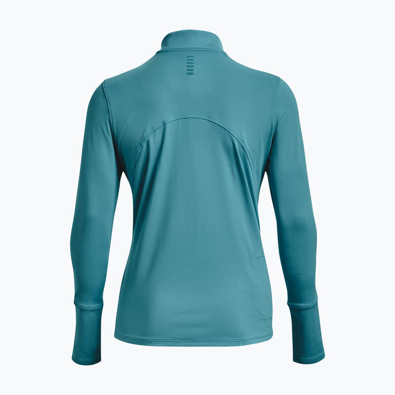 Calificador de under armadura femenino 2.0 Half zip corriendo sudadera