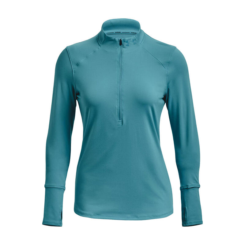 Calificador de under armadura femenino 2.0 Half zip corriendo sudadera