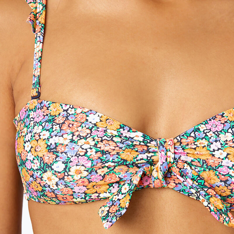 Partea de sus a costumului de baie Rip Curl Afterglow Ditsy Bandeau 3282