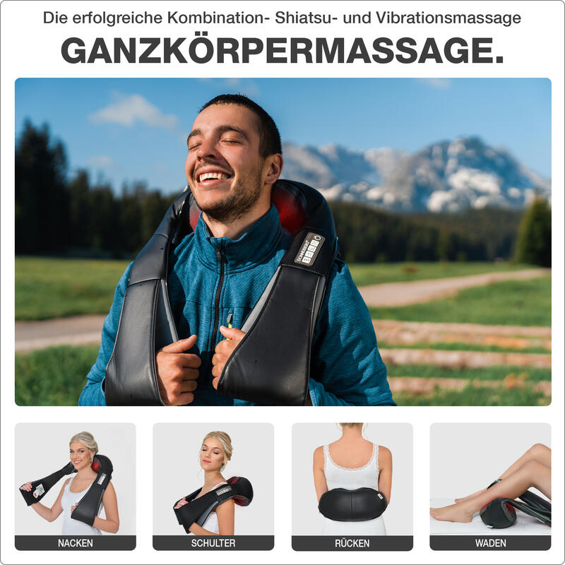Das Original Nackenmassagegerät Massagegerät mit Wärme  +  Akku