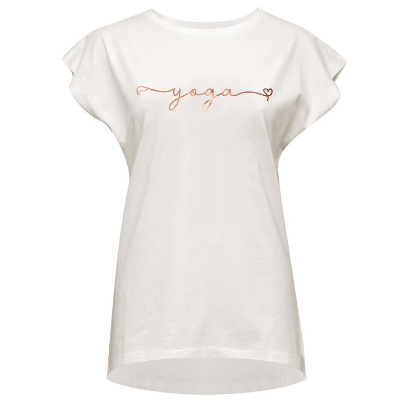 Yoga T-Shirt Batwing Yoga Yoga Damen Weiß YOGISTAR