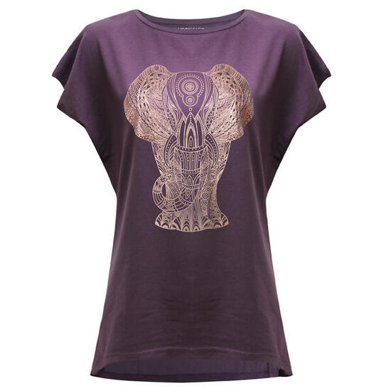 Yoga T-Shirt Batwing Elephant Yoga Damen Violett YOGISTAR