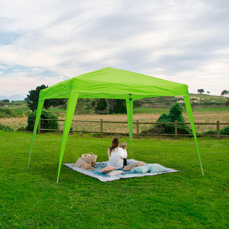 Carpa California 2,4x2,4m plegable Verde. Jardín, playa, campo