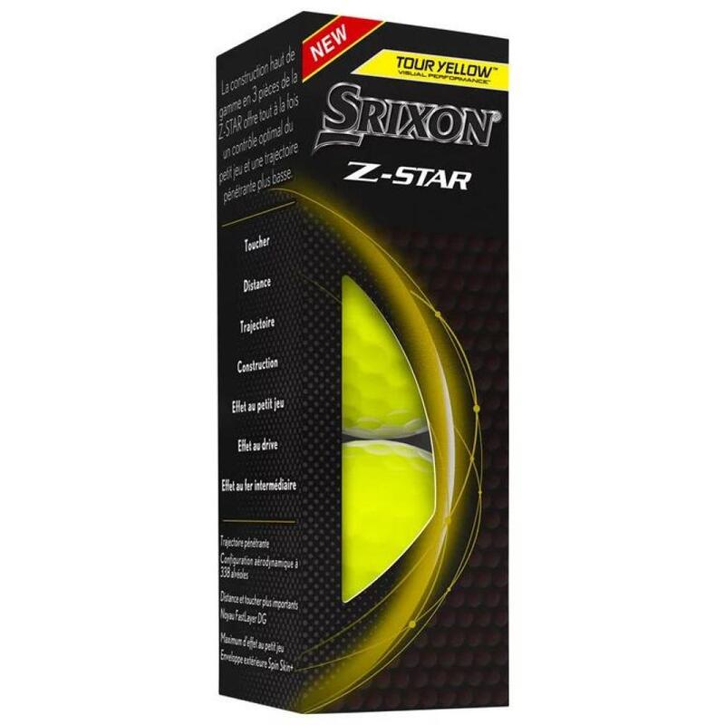 Boîte de 12 Balles de Golf Srixon Z-Star Jaune