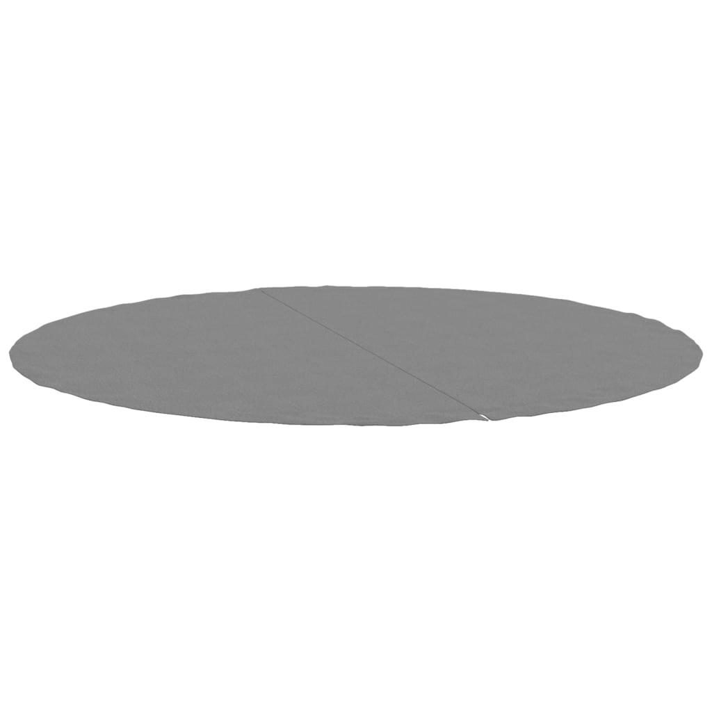 Pano para chão de piscinas Ø244 cm poliéster geotêxtil cinza 3/5