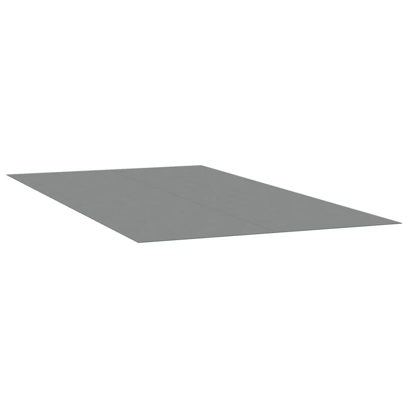 Pano para chão de piscinas 420x220 cm poliéster geotêxtil cinza