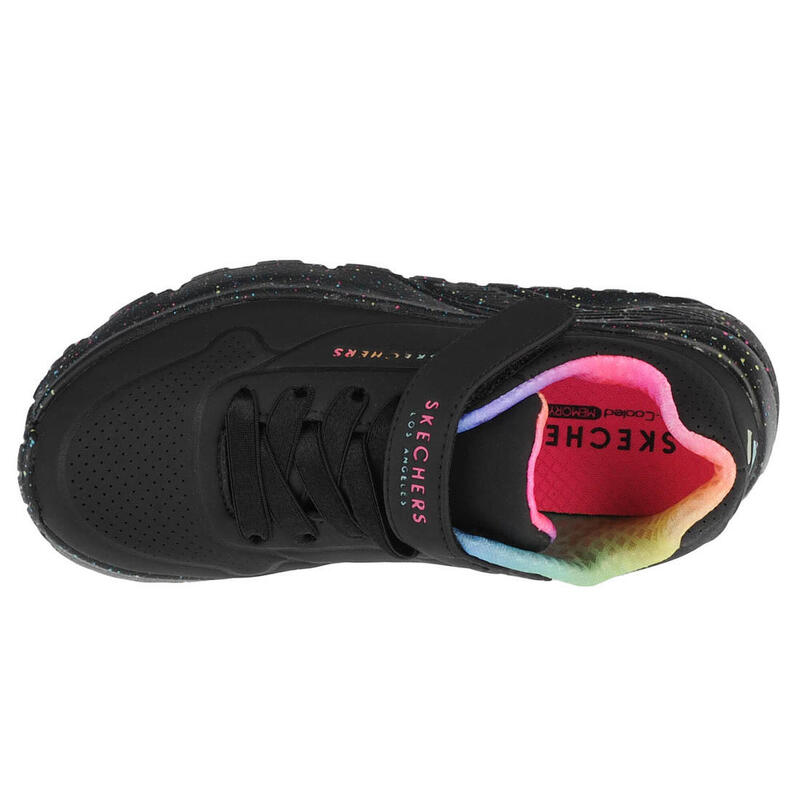 Gyerek gyalogló cipő, Skechers Uno Lite Rainbow Specks
