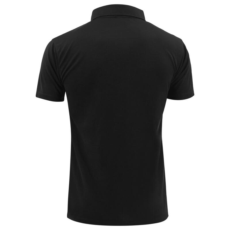 Polo Sport Enfant/Adulte. Polyester coupe ajustée noir