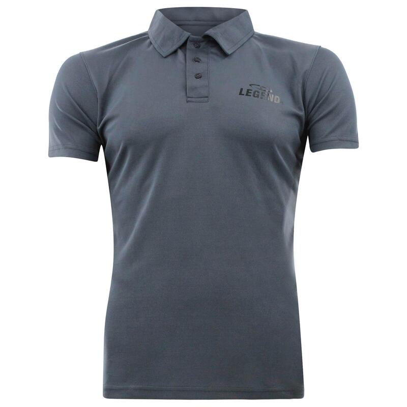 Sport Polo Kids/Volw. Grijs SlimFit Polyester