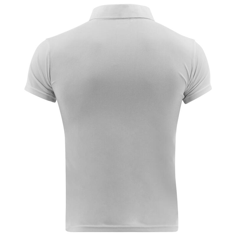 Polo Sport Enfant/Adulte. Polyester SlimFit Blanc