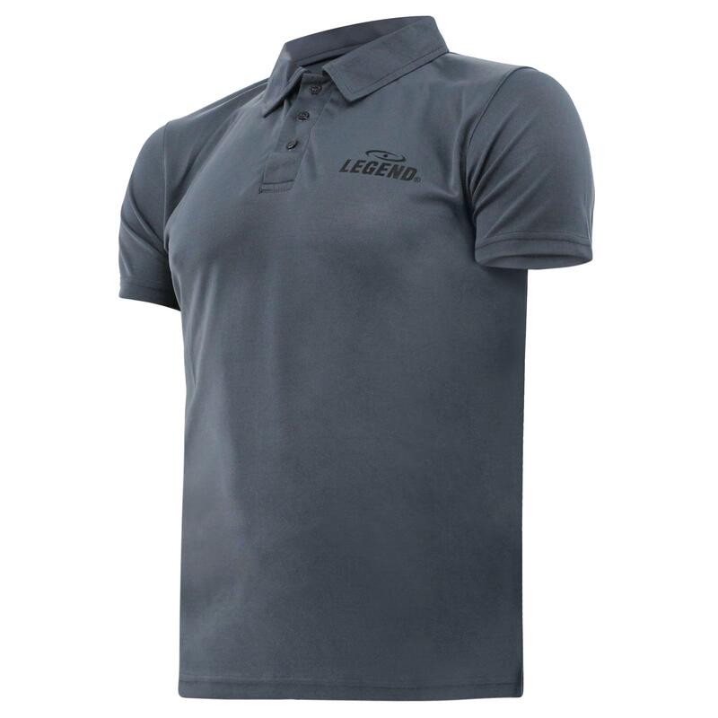 Polo Sport Enfant/Adulte. Gris SlimFit Polyester