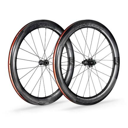 Paar schijfwielen met centrumvergrendeling en banden Vision Metron 60 SL TL XDR