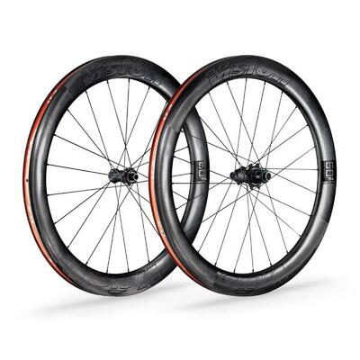 Paar schijfwielen met centrumvergrendeling en banden vision metron 60 sl tl xdr