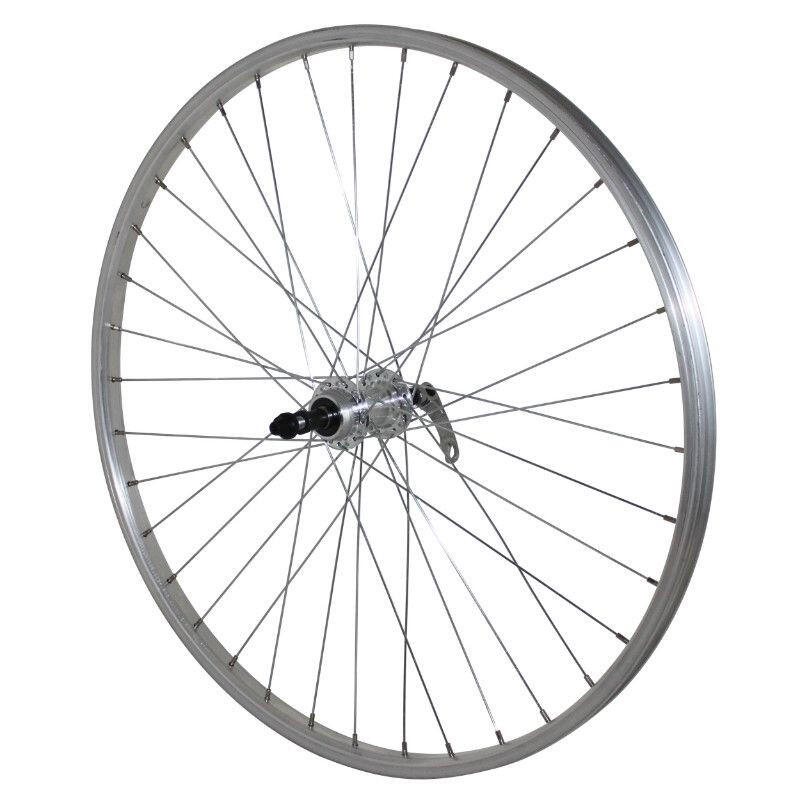 Roue de vélo VTT arrière aluminium moyeu blocage Velox 7-6V.