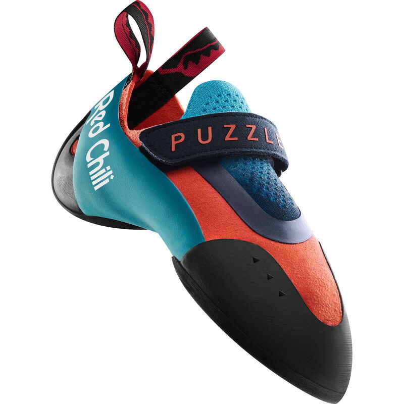 Kinder- & Jugend-Kletterschuh Puzzle neon coral