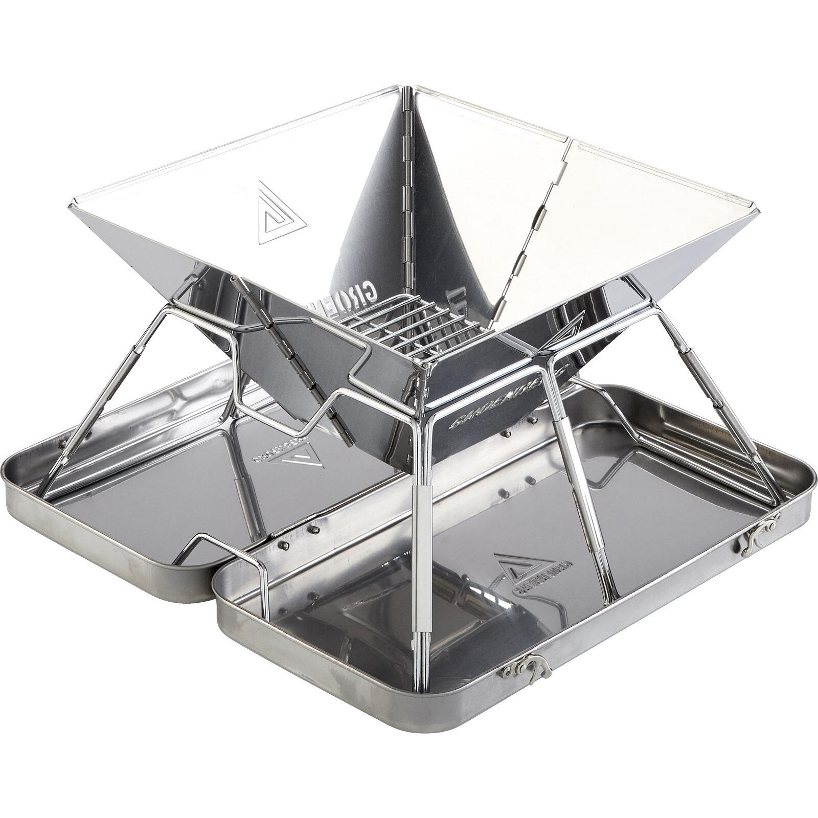 Camping Grill Eldfell M Faltgrill Holz Kohle Faltbar Outdoor Edelstahl 6/7
