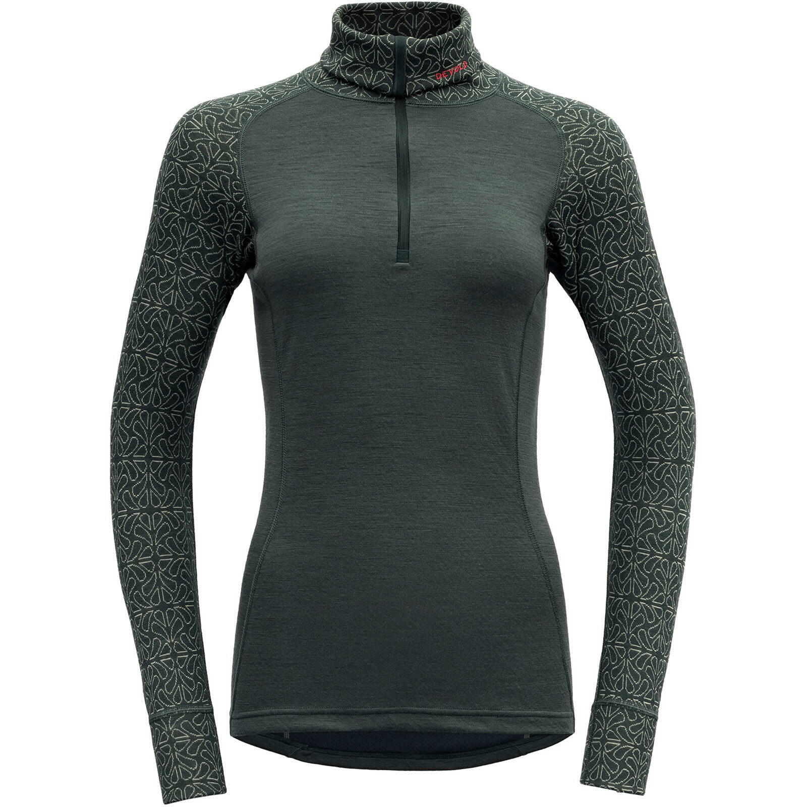 DEVOLD Funktionsshirt Duo Active Merino 205 Zip Neck Wmn woods