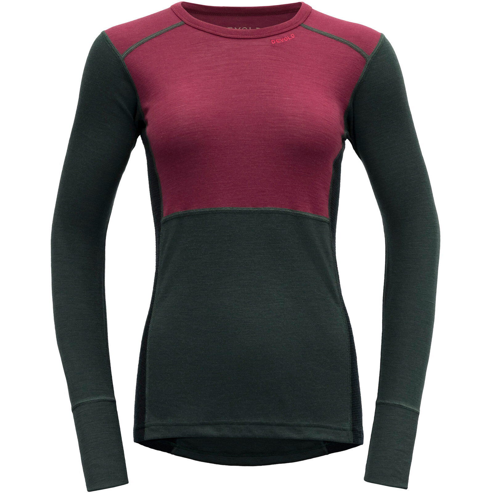 DEVOLD Funktionsshirt Lauparen Merino 190 Shirt Wmn beetroot-woods-ink