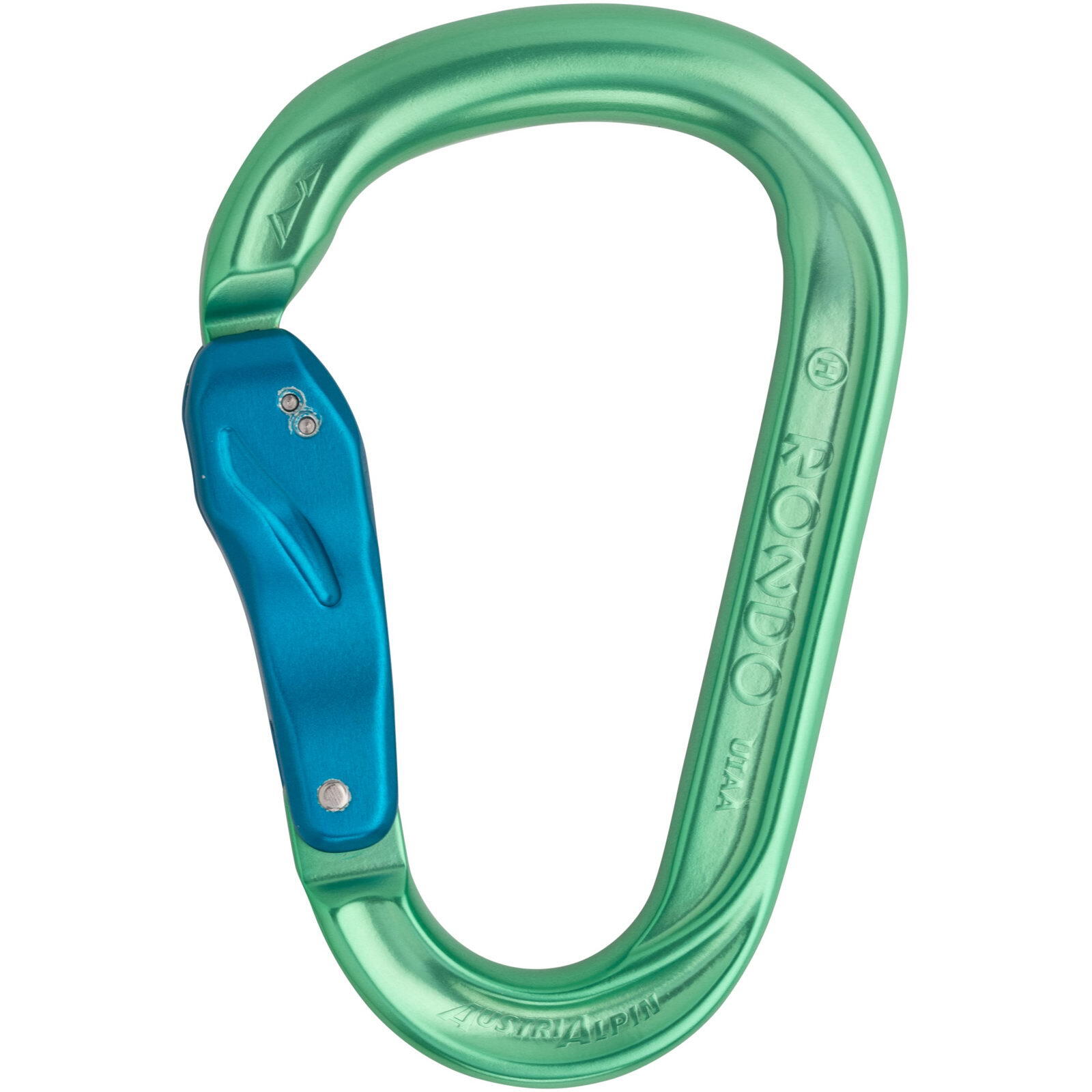 Karabiner HMS Rondo Slide-Autolock Eloxiert light green 3/4